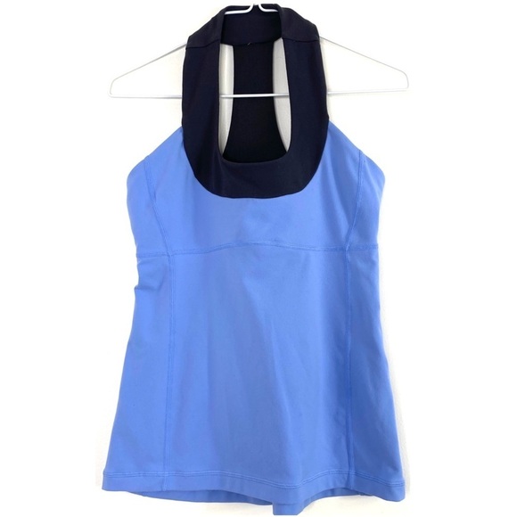 LULULEMON Scoop Neck Tank in  Color Block Blue with Gray - Picture 2 of 10